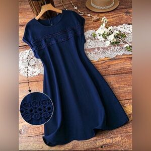 SHEIN Navy Blue Lace Dress